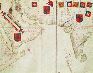 Fol.16 Karte von Persien, Arabien und Indien, aus einem Atlas, 1571